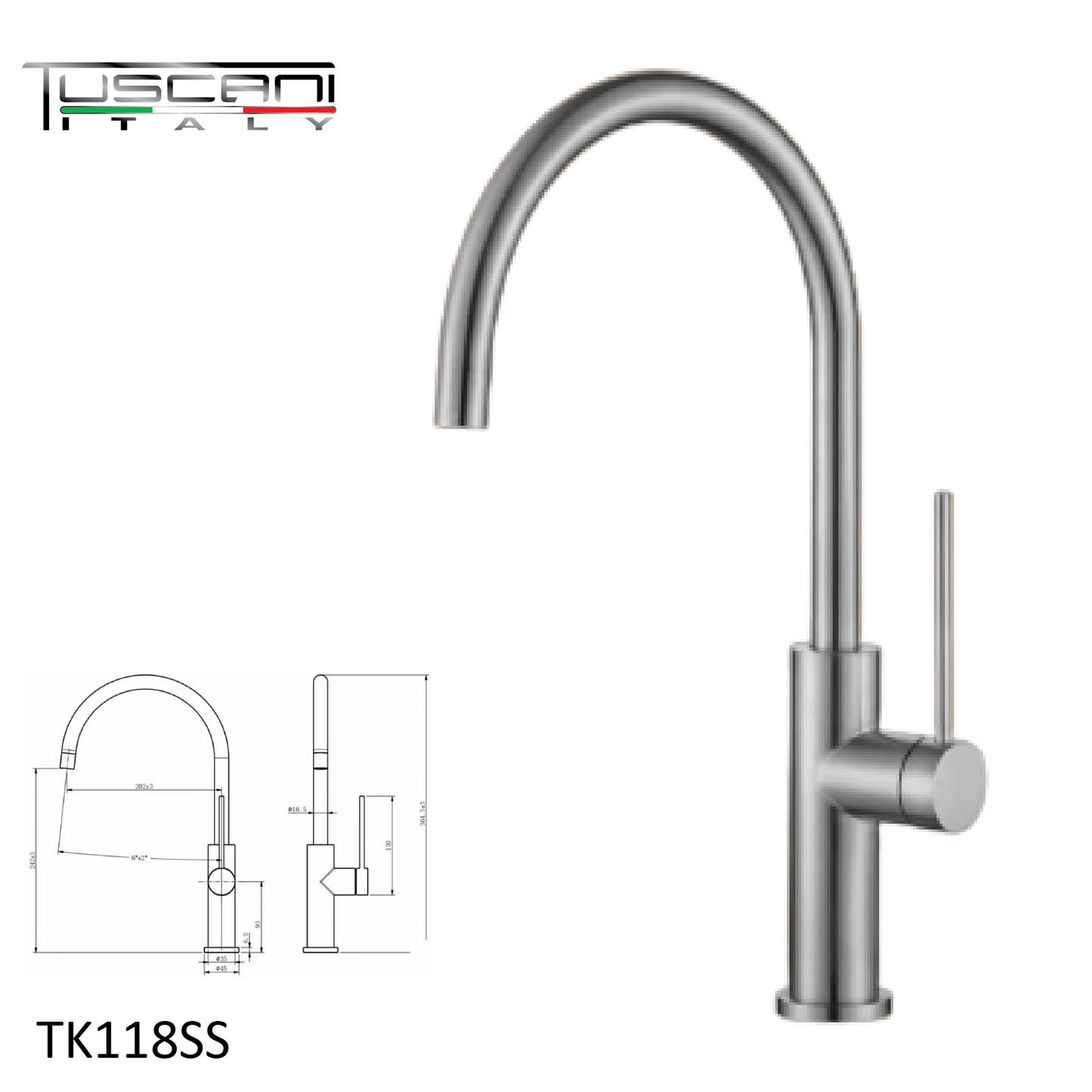 Tuscani TK118 Kitchen Mixer