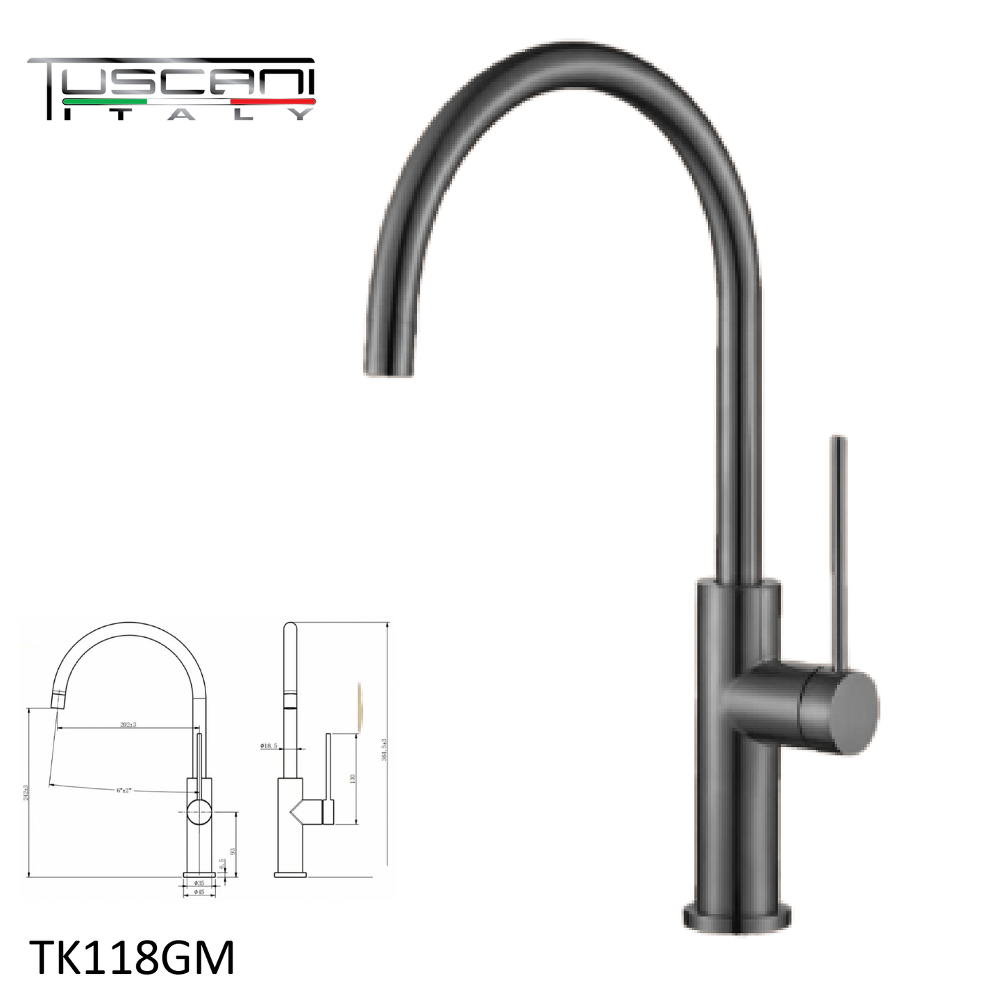 Tuscani TK118 Kitchen Mixer