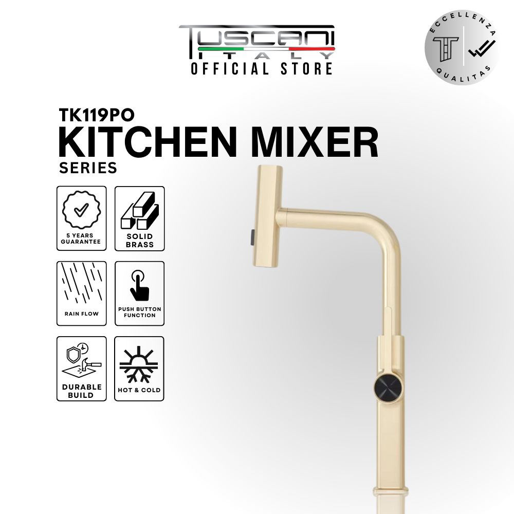 Tuscani TK119-PO Kitchen Mixer Pull Out