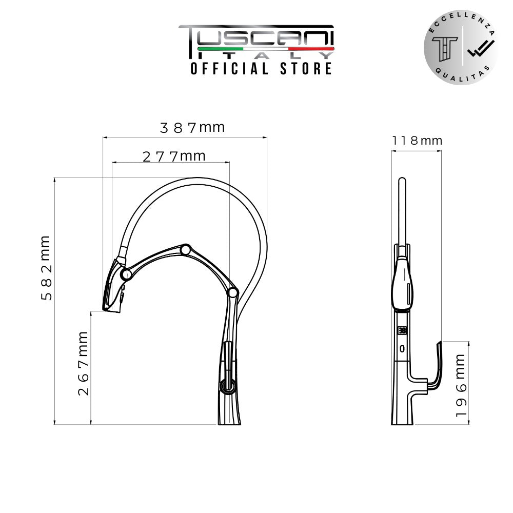 Tuscani TK122PO Kitchen Mixer