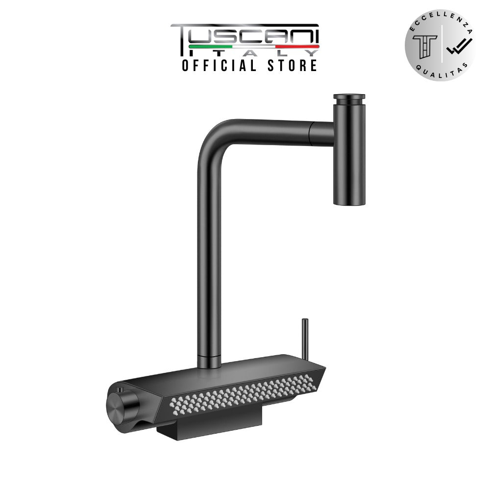 TK125PO-WF-GM - Kitania Series Pull Out Kitchen Mixer with Shower Flow