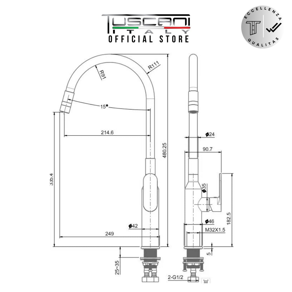 TK1C - Kitania Series Kitchen Cold Tap