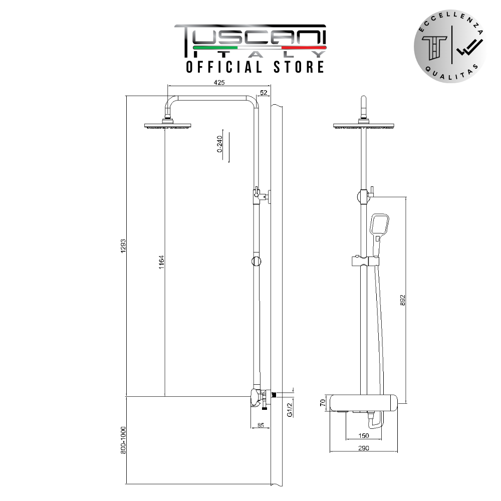 TN109 - Rain Shower Set