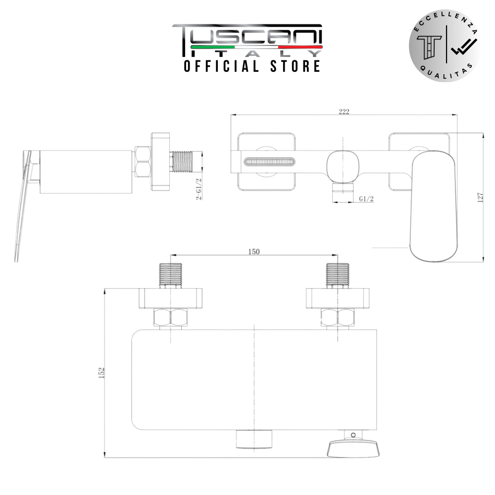 TR103 - Rivana Series - Bath & Shower Mixer