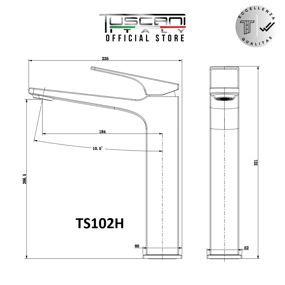 TS102H - Basin Mixer