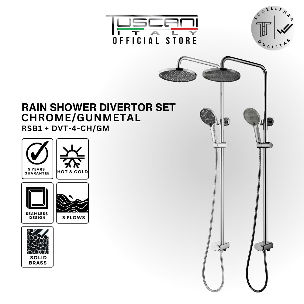 RSB1-DVT4-CH/GM - For Instant Heater Rain shower Set