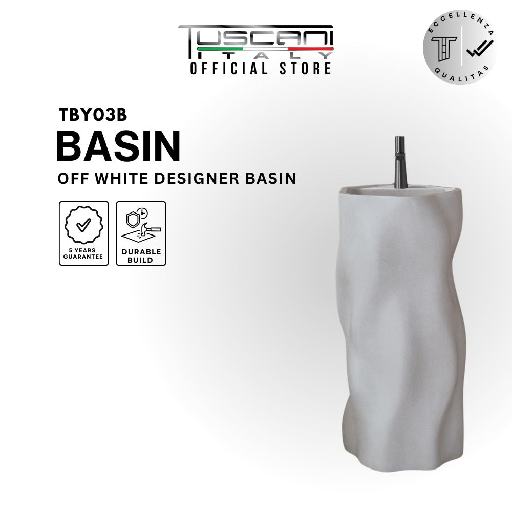 TBY03B Off-White Designer Basin