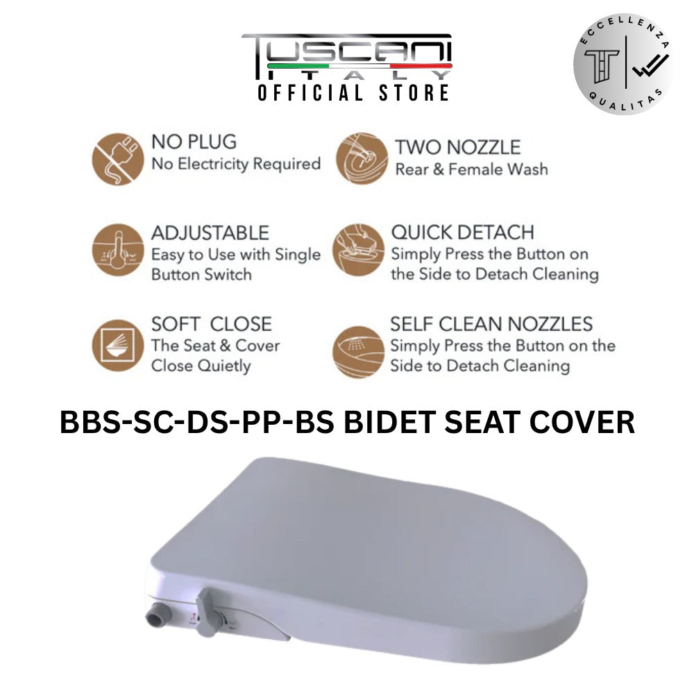 BBS-SC-DS-PP-BS - Bidet Seat Cover - D Shape