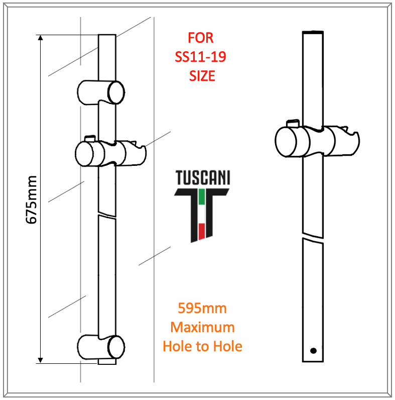 SS11-25 + 1.5m GAT - Shower Bar & Hose