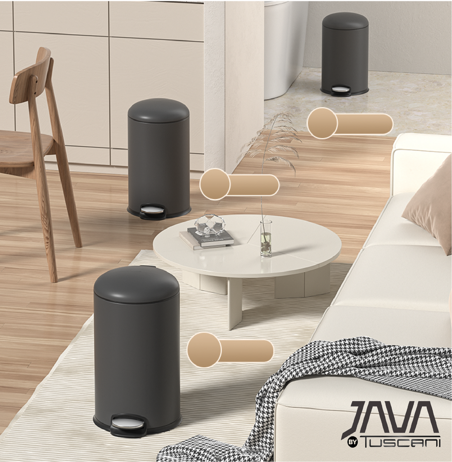 Tuscani JAVA TJ-8853 Pedal Bin