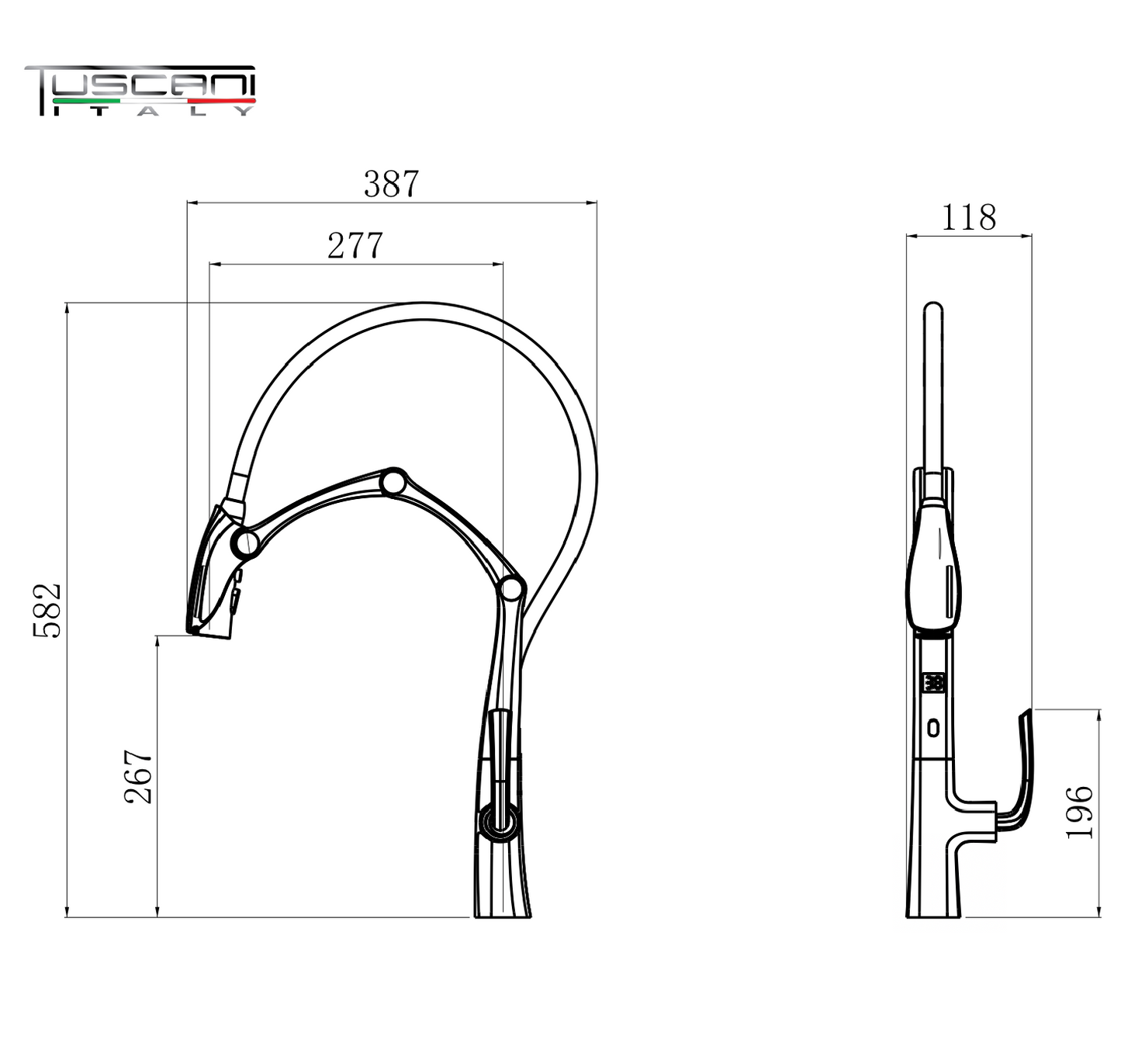 Tuscani TK122PO Kitchen Mixer