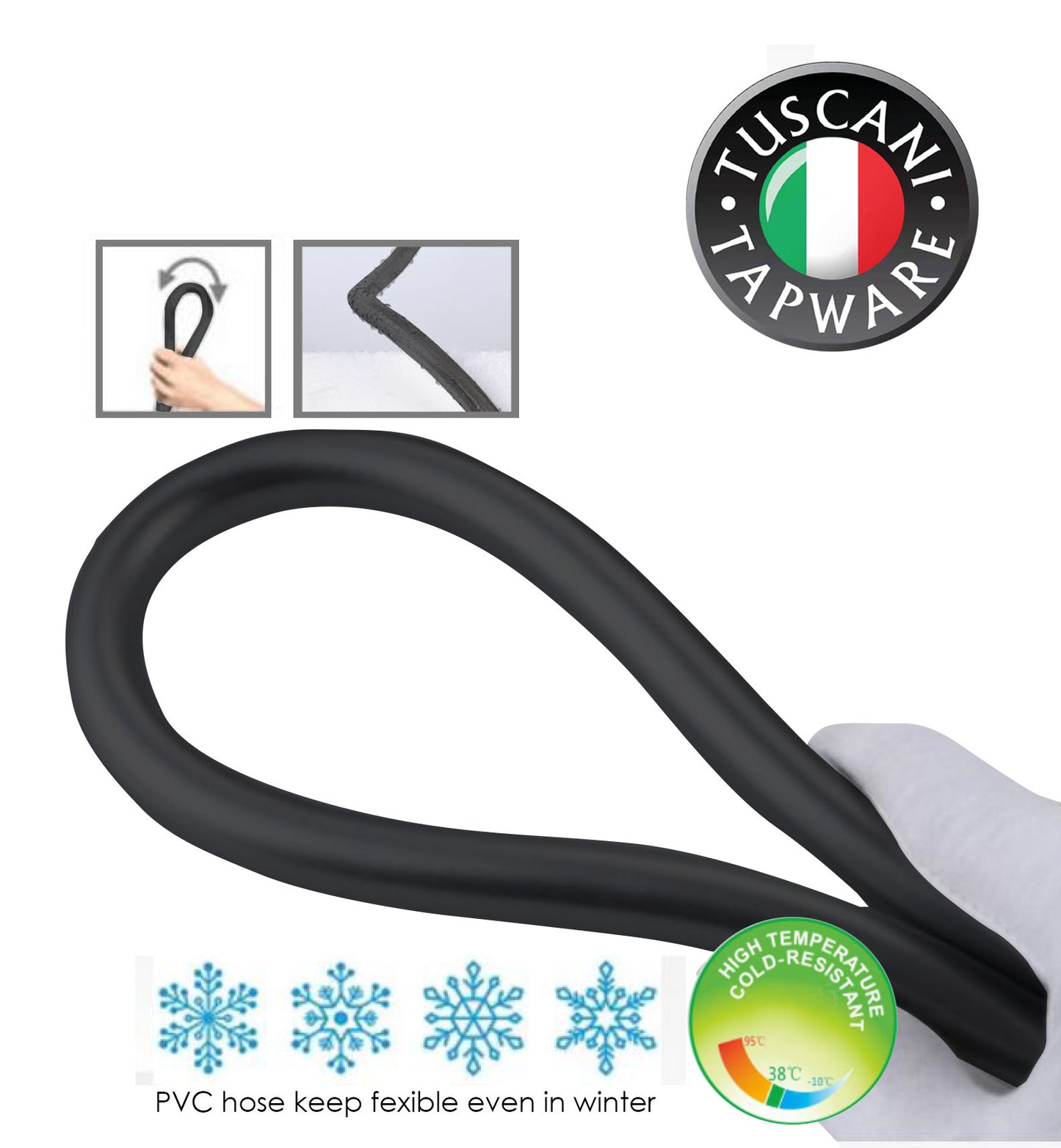 1.2mB | 1.5mB - Black Concept Shower & Bidet / HandSpray Hose