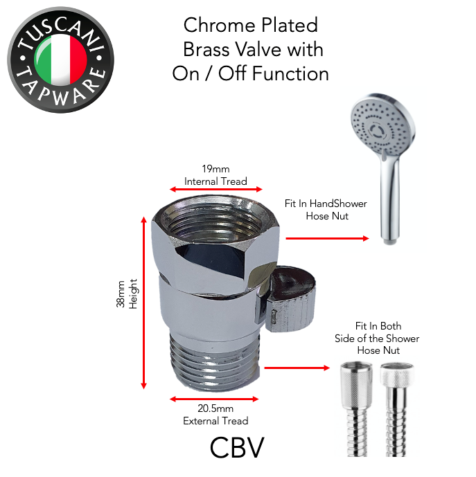 CBV - Chrome Plated Brass Valve with On / Off Function