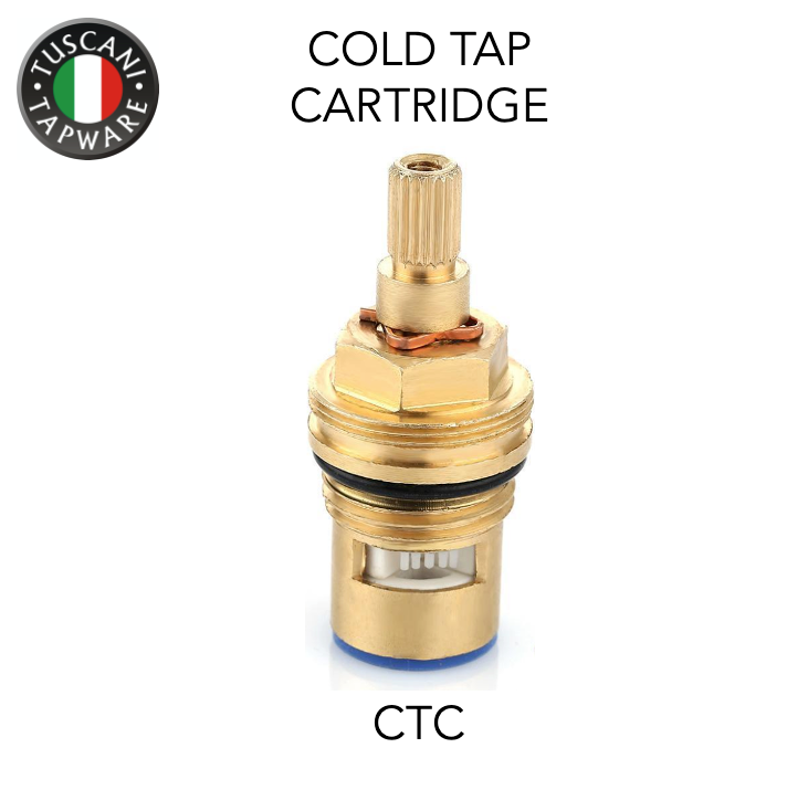 TM Cold Water Cartridge replacement valve for TM Series basin and cold taps with brass gold finish