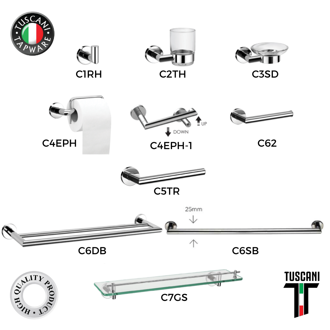 Coloseo Series 7pcs Set - Bathroom Accessories