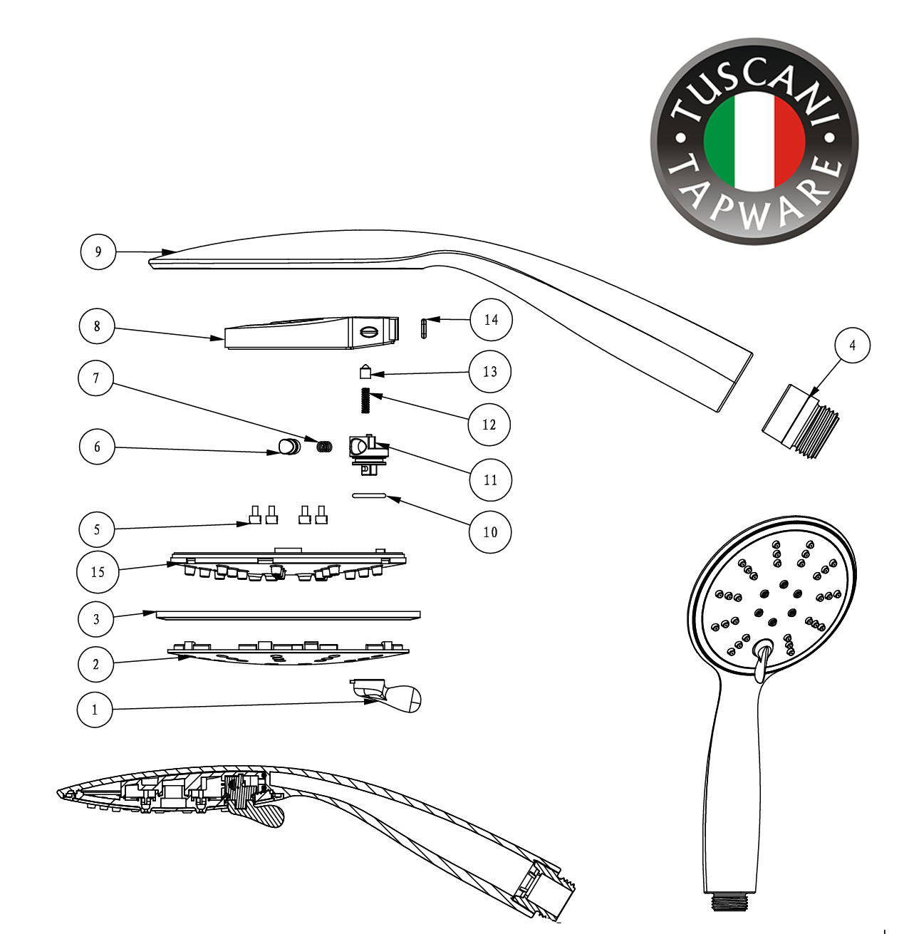 R8 - Rombusto Series Hand Shower