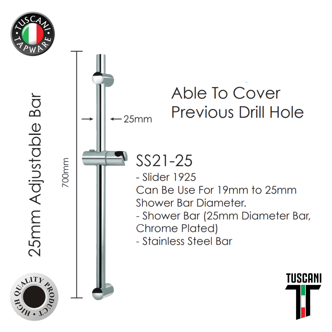 SS21-25 + 1.5m GAT - Shower Bar & Hose