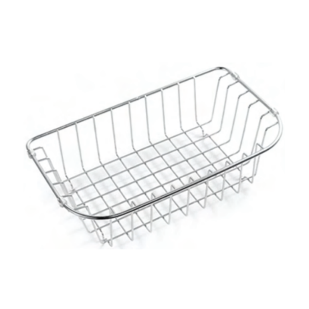 Chrome stainless steel SB-K side basket with open wire design