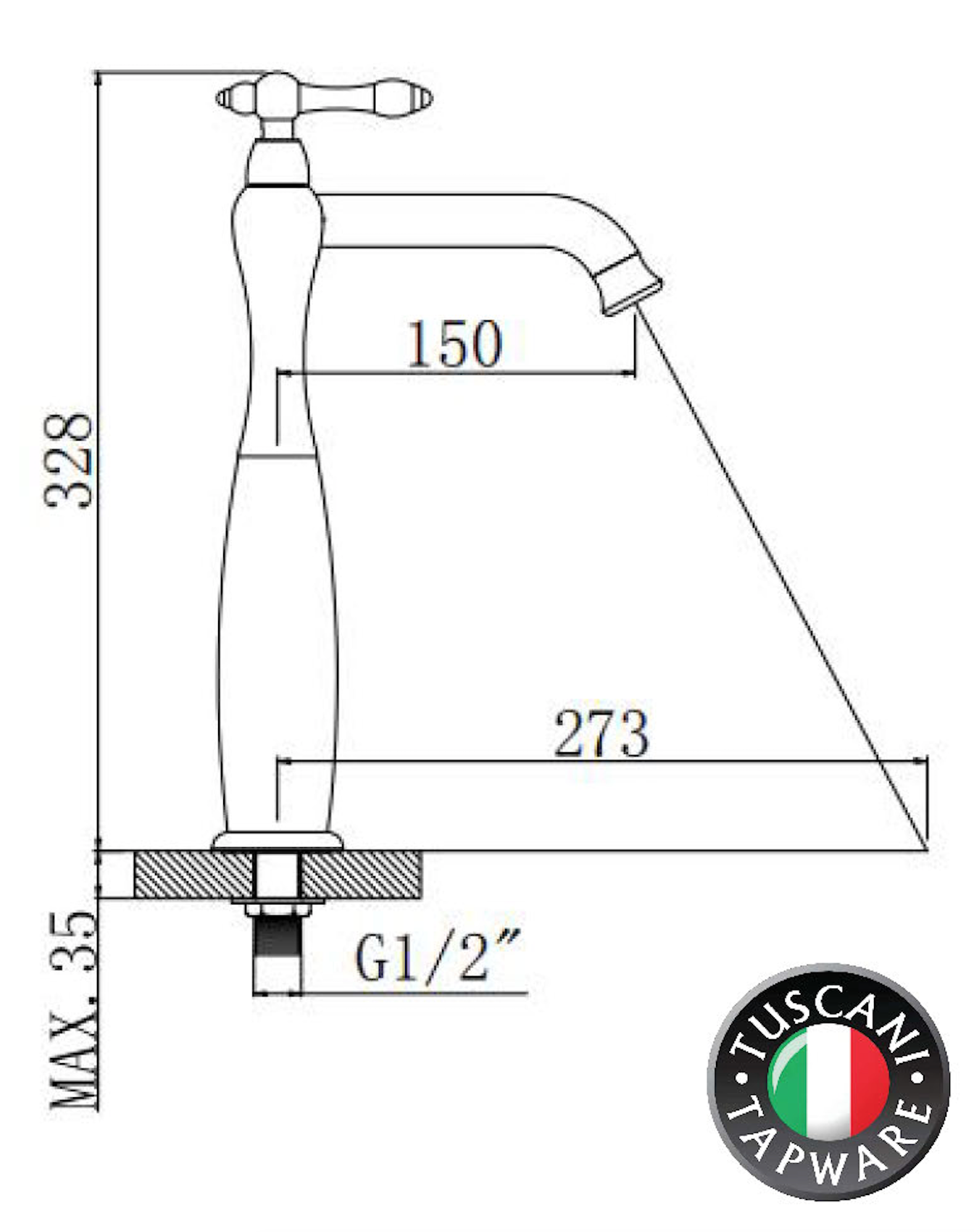 TAT2H - Vintage Series High Basin Cold Tap