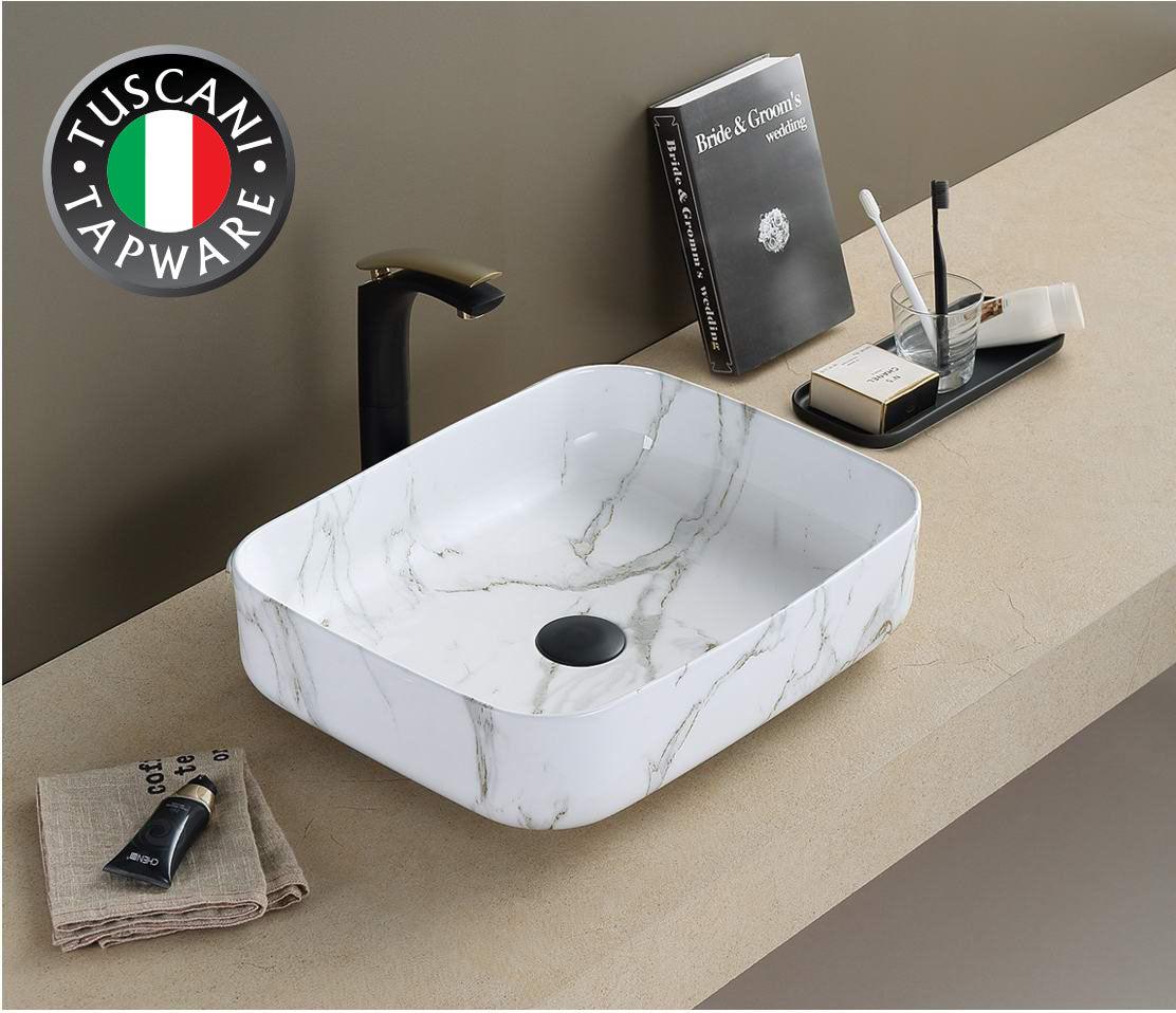 TBPC1020W - Marble Design Deck Mounted Basin