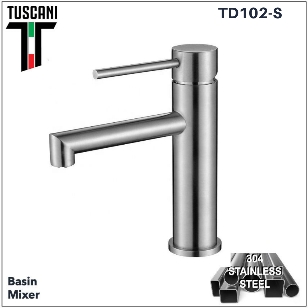 TD102-S - Basin Mixer (304 Stainless Steel)