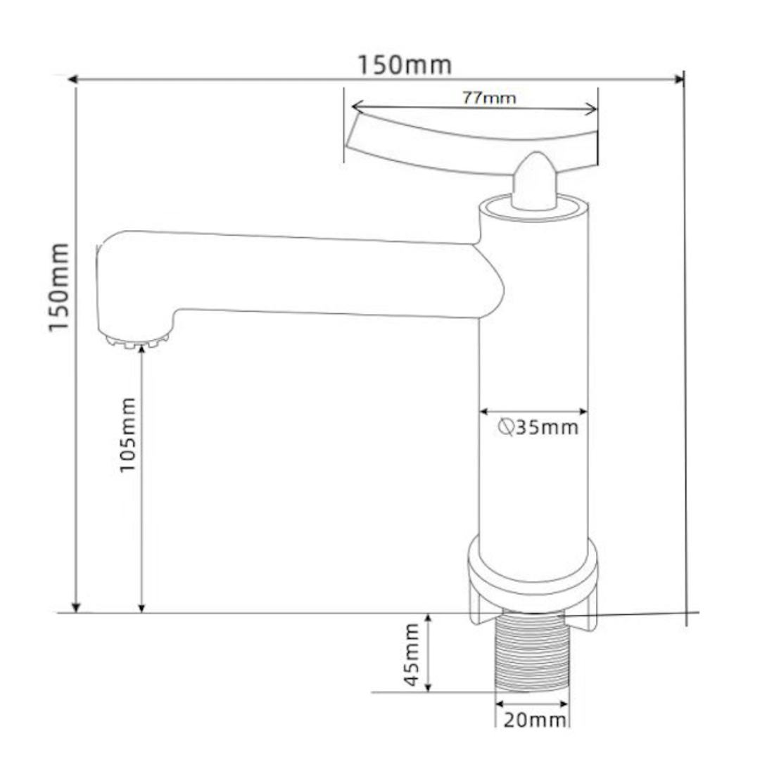 TF26C - Fabiana Series Basin Cold Tap