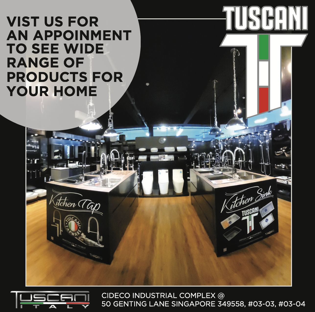 Tuscani TF1CN - Fabiana Series Kitchen Cold Tap - Cold Taps