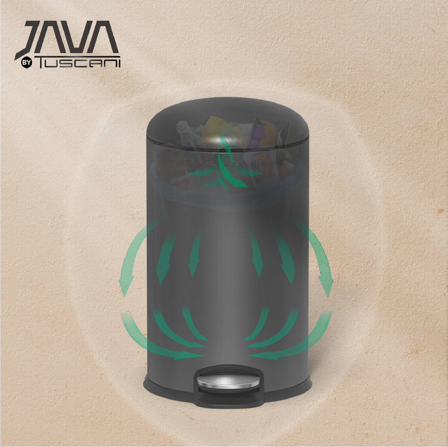 Tuscani JAVA TJ-8853 Pedal Bin
