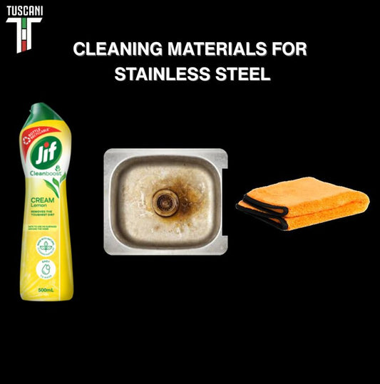 CLEANING MATERIALS FOR STAINLESS STEEL