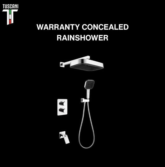 WARRANTY CONCEALED RAINSHOWER