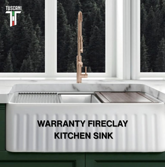 WARRANTY FIRECLAY KITCHEN SINK