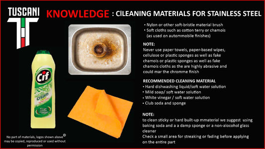 CLEANING MATERIALS FOR STAINLESS STEEL