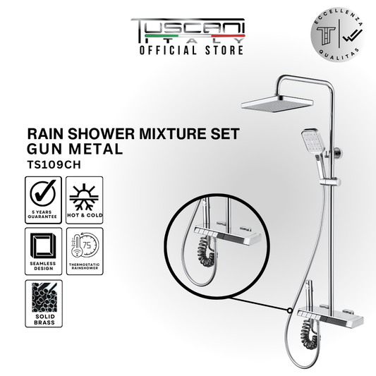 TS109CH - Chrome Rain Shower Set