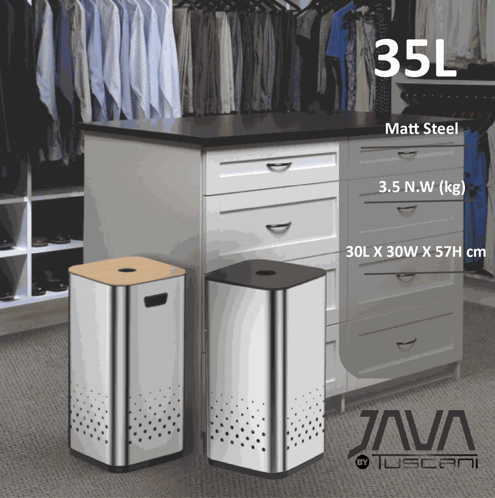 Tuscani JAVA TJ-8872 Matte Steel Bin with Lid – Tuscani Italy Pte Ltd