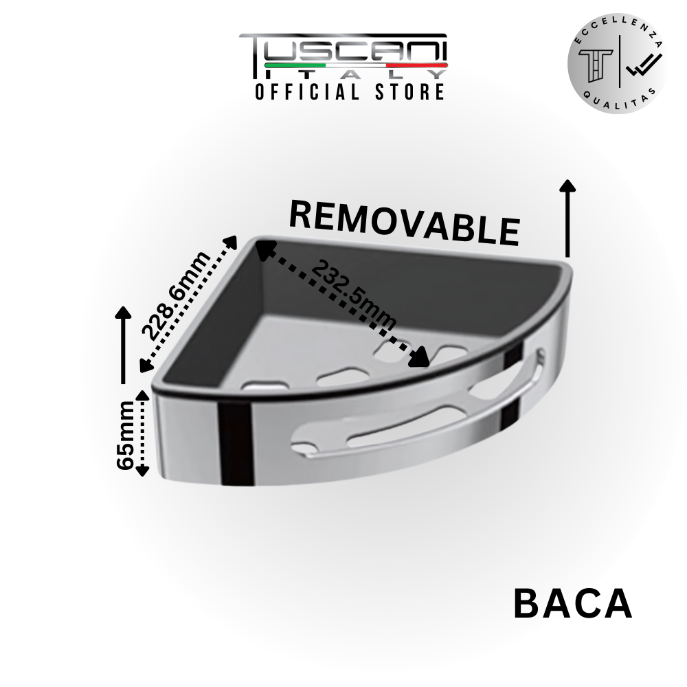 BACA - Removable Corner Shelf - Bathroom Accessories