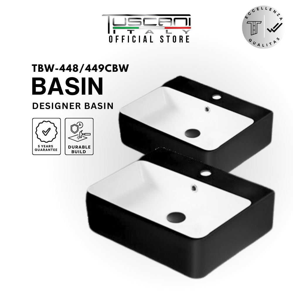 TBW448CBW / TBW449CBW - Deck / Wall Design Basin
