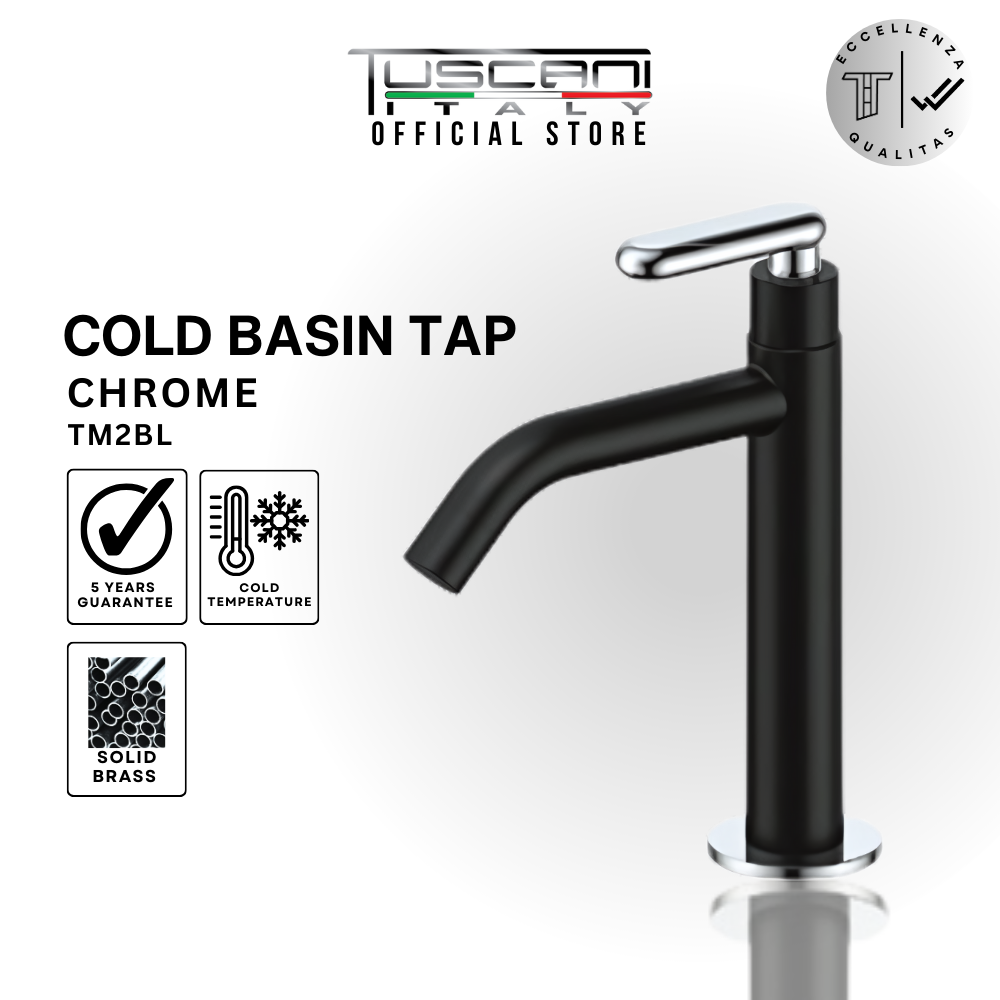 TM2BL - Montova Series Black Basin Cold Tap