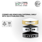 BACA - Removable Corner Shelf - Bathroom Accessories (304 Stainless Steel & ABS)