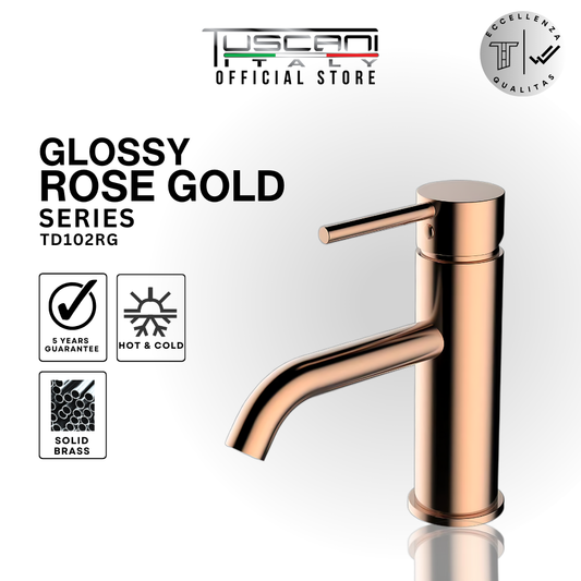 TD102 - Rose Gold Basin Mixer