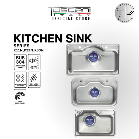 K11 | K22 | K33 - Top & Under Mount Use Kitchen Sink
