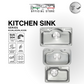 K11 | K22 | K33 - Top & Under Mount Use Kitchen Sink