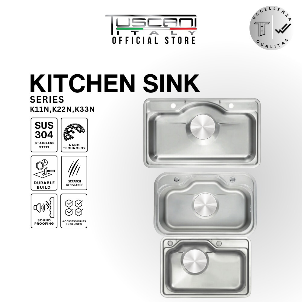 K11 | K22 | K33 - Top & Under Mount Use Kitchen Sink