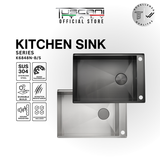 K6848NS | K6848NB Top & Under Mount Use Kitchen Sink