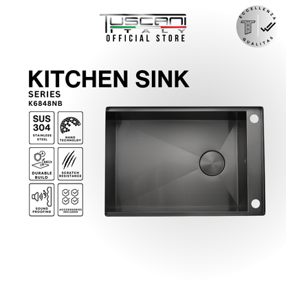 K6848NS | K6848NB Top & Under Mount Use Kitchen Sink