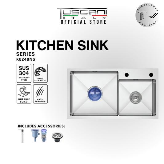 K8248NS Top & Under-Mount Use Kitchen Sink