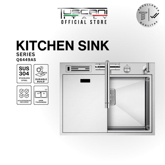 Q6449AS - Top & Under-Mount Use Kitchen Sink