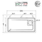 Q6846GN | Q7546GN - Gunmetal Top & Under-Mount Use Kitchen Sink