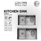 Q6849NS | Q7549NS - Silver Top & Under-Mount Use Kitchen Sink