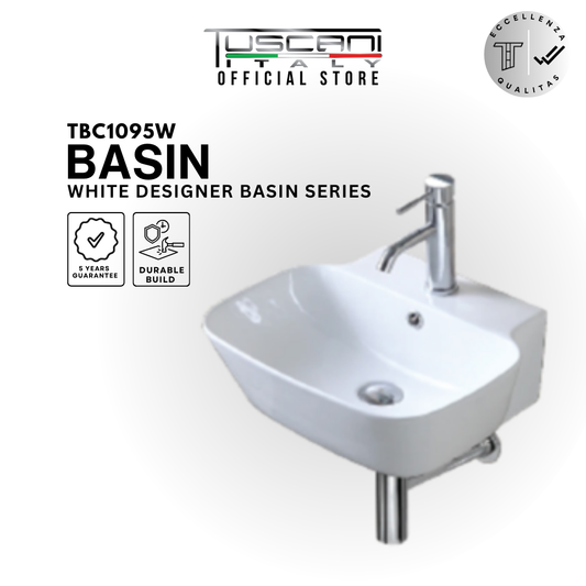 TBJ1095 - White - Wall / Deck Basin