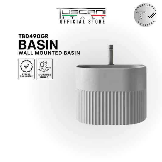 TBD500GR - Gray - Wall Mounted Basin